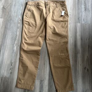NWT Old Navy Beige Chino Khaki Work Casual Outdoor Pants Size 12 Short Length